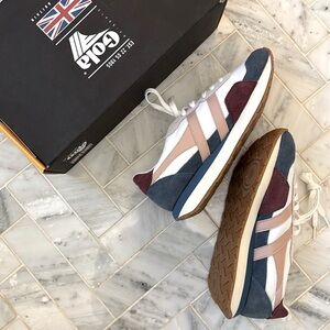 Gola Women's Sneakers - Blue, Burgundy, and Beige